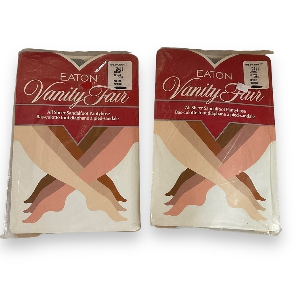 Vintage Women’s Nylons 2 Pairs Grey Pantyhose Dead Stock New Size S Hosiery